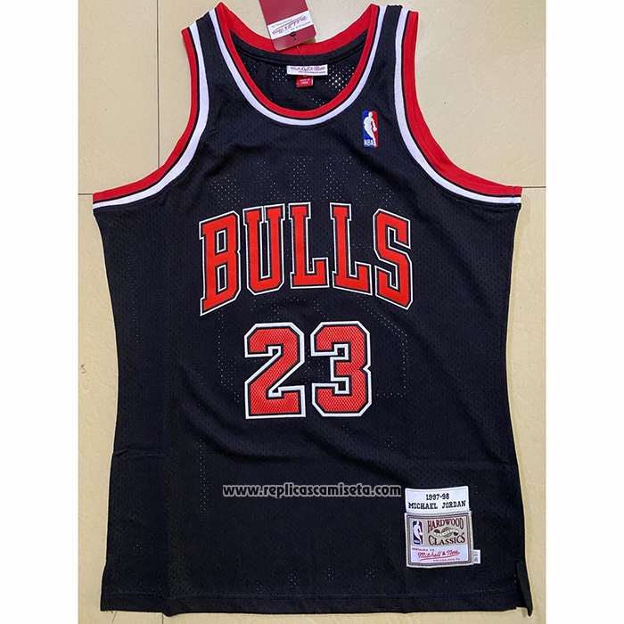 Camiseta Chicago Bulls Michael Jordan #23 Retro Negro